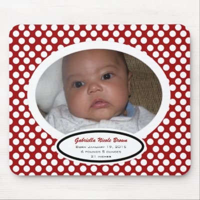 Baby Announcement Mousepad by SayItNow