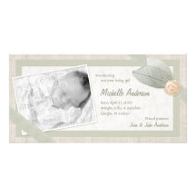 Baby Announcement Personalized photo card