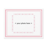 Baby Announcement Postcare - Pink and White Post Card