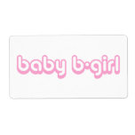 Baby B-Girl Pink Sticker Label