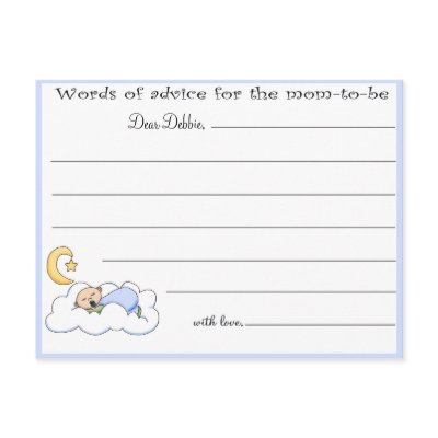 Baby - Baby Shower Advice cards Postcard by kool27stemplates