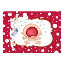 Baby Bawling Funny Neutral Baby Shower Invitation