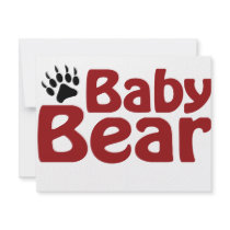 Baby Bear Claw Personalized Invitation