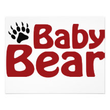 Baby Bear Claw Personalized Invitation
