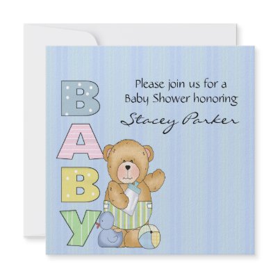 Baby Bear Invitation by craftycorner