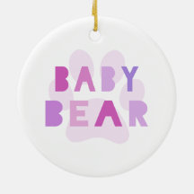 Baby bear - pink ornament