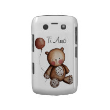 Baby Bear with Balloon Blackberry Case White