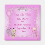 Baby Bee Pink Princess Baby Shower Save The Date Magnet
