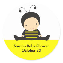 Baby Bee Shower Stickers