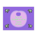 Baby Bib Announcement Postcard