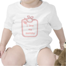 Baby bib I love Mommy Creeper