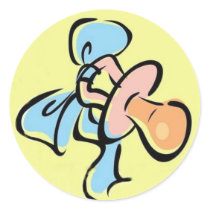 Baby Binky Enveople Seal Round Sticker