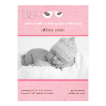 Baby Bird Birth Announcement