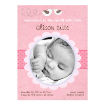 Baby Bird Birth Announcement