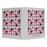 baby bird black and pink patern binder binders