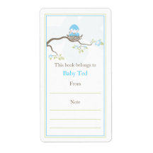 Baby Bird Bookplate Labels