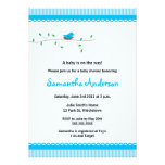 Baby Bird Nest Baby Shower Invitation- Boy