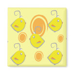 baby bird yellow pattern magnet magnets