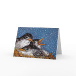 BABY BIRDS IN SNOW CARDS