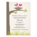 Baby Bird's Nest Baby Girl Shower invitations