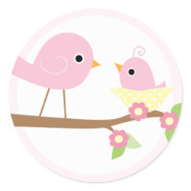 Baby Bird's Nest (pink) Stickers