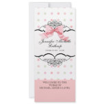 Baby Birth Announcement - French Bow Dot Swirl
