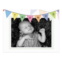 Baby Birth Announcement Thank You Photo Postcard