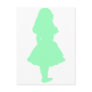 Baby Blue Alice Silhouette Postcard