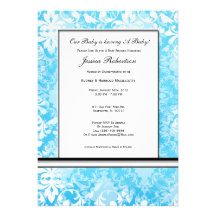 Baby Blue Baby Shower Invitation