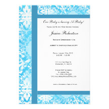 Baby Blue Baby Shower Invitation