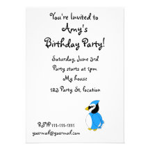 Baby blue blue jay invitations
