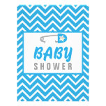Baby Blue Chevrons Invites