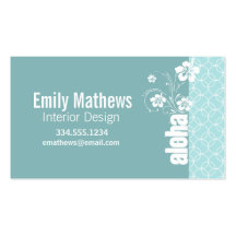 Baby Blue Circles; Aloha Business Cards