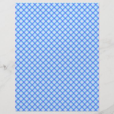 Baby Blue Daisy Plaid Scrapbook Craft Paper Pages Letterhead by bendoodlyn