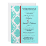 Baby Blue Damask wedding invite