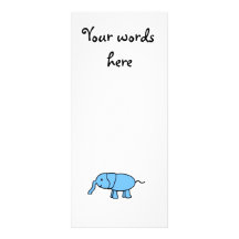 Baby blue elephant personalized rack card