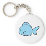 Baby Blue Fish Swimming Keychain
