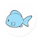Baby Blue Fish Swimming stickers