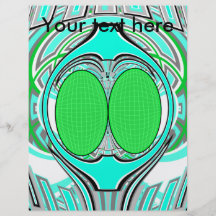 Baby blue green superfly design full color flyer