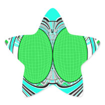 Baby blue green superfly design