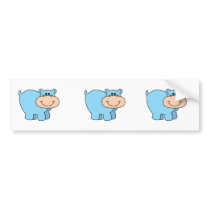 baby blue hippo bumper stickers