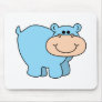 baby blue hippo mouse pads