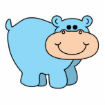 baby blue hippo photo cut out