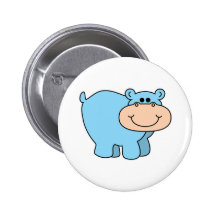 baby blue hippo pin