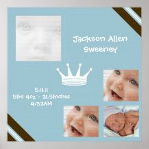 Baby Blue King Collage Framed Wall Art Print