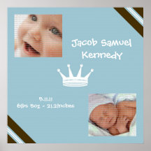 Baby Blue King Collage Wall Art Poster