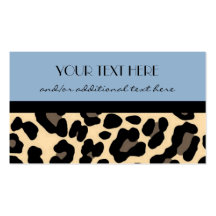 Baby Blue Leopard Business Cards