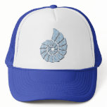 Baby Blue Nautilus Shell Mesh Hat