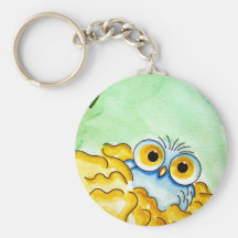 BABY BLUE OWL 1 KEYCHAIN