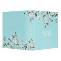 Baby Blue Photo Album Boy Cherry Blossom Flower
